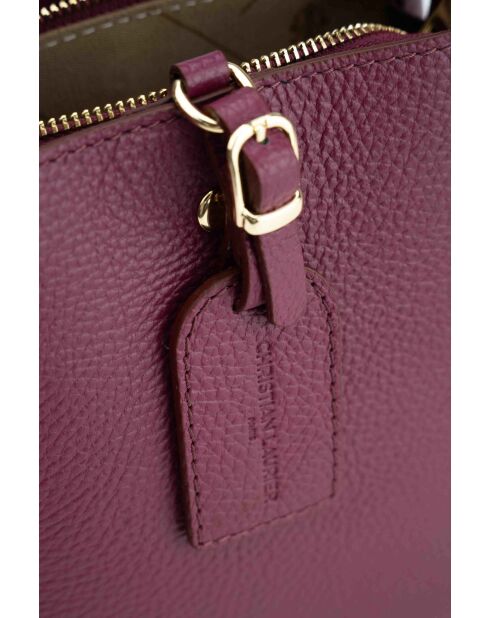 Sac à main en cuir Mara prune - 19x19x12cm
