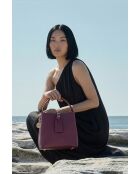 Sac à main en cuir Mara prune - 19x19x12cm