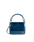 Zuri Schultertasche aus Leder in Königsblau - 29x23x9cm