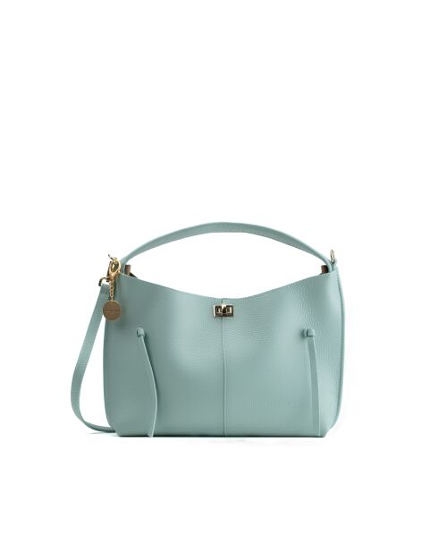 Sac à main en cuir Callie bleu ciel - 37x21x10cm