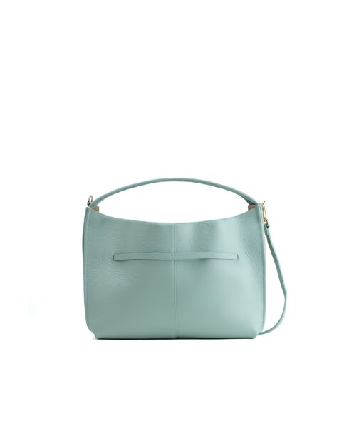 Sac à main en cuir Callie bleu ciel - 37x21x10cm