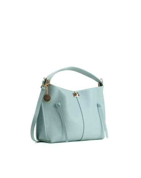 Sac à main en cuir Callie bleu ciel - 37x21x10cm