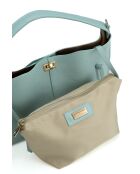 Sac à main en cuir Callie bleu ciel - 37x21x10cm