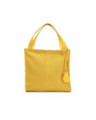 Sac à main en cuir Agatella jaune - 35x32x10cm