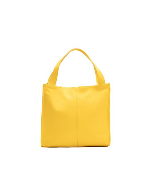 Sac à main en cuir Agatella jaune - 35x32x10cm