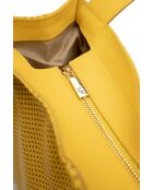 Sac à main en cuir Agatella jaune - 35x32x10cm