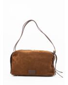 Sac à bandoulière en cuir Yra moka - 34x18x12cm