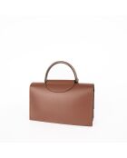 Bruine leren handtas Milo - 22x15x8cm