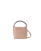 Sac à main en cuir Kaia rose clair - 17x14x12cm