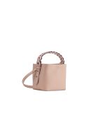 Sac à main en cuir Kaia rose clair - 17x14x12cm