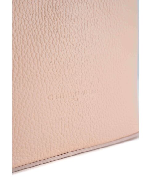 Sac à main en cuir Kaia rose clair - 17x14x12cm