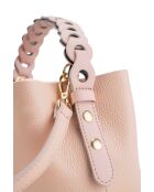 Sac à main en cuir Kaia rose clair - 17x14x12cm