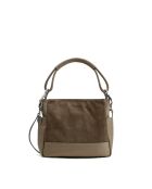Sac porte épaule en cuir Zuri taupe - 29x23x9cm
