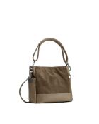 Sac porte épaule en cuir Zuri taupe - 29x23x9cm