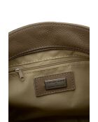 Sac porte épaule en cuir Zuri taupe - 29x23x9cm