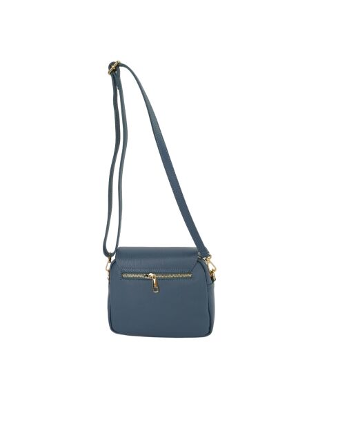 Borsa a tracolla Beeza in pelle celeste - 22x18x7cm
