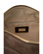 Sac à bandoulière en cuir Yrah moka - 34x18x12cm