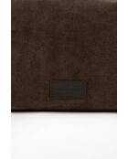Sac à bandoulière en cuir Yrah moka - 34x18x12cm