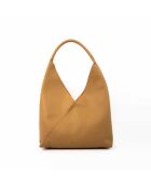 Sac porte épaule en cuir Celiah taupe - 32x20x10cm