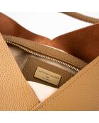 Sac porte épaule en cuir Celiah taupe - 32x20x10cm