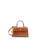 Sac à main en cuir Malia cognac - 18x14x7,5cm