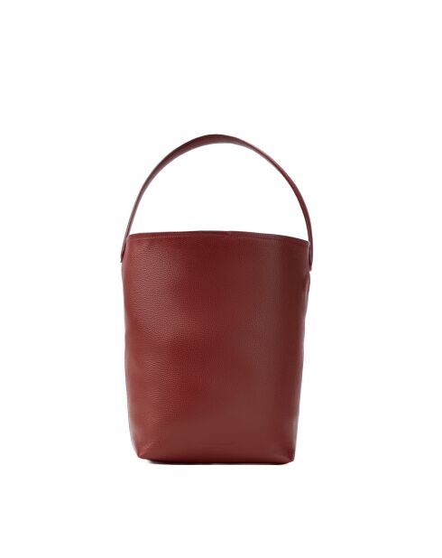 Sac porte épaule en cuir Dunya bordeaux - 26x36x16cm