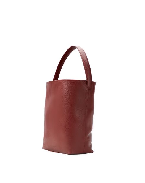 Sac porte épaule en cuir Dunya bordeaux - 26x36x16cm
