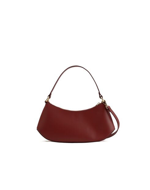 Dunkelrote Schultertasche Rory aus Leder - 28x13,5x6cm