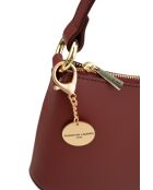 Dunkelrote Schultertasche Rory aus Leder - 28x13,5x6cm