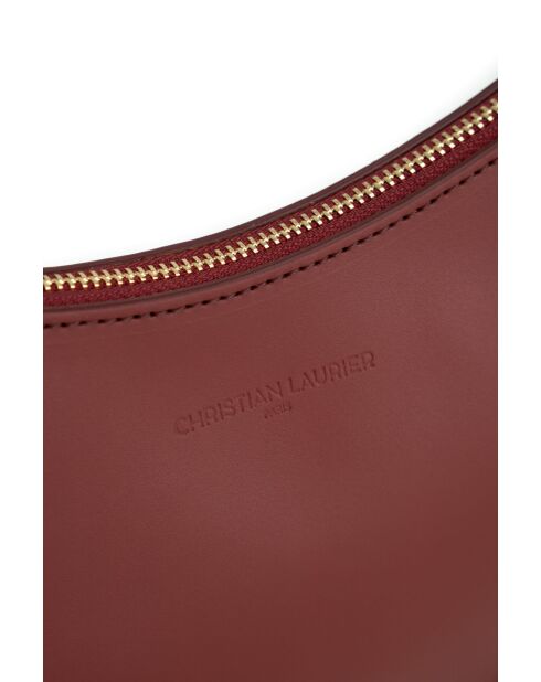 Dunkelrote Schultertasche Rory aus Leder - 28x13,5x6cm