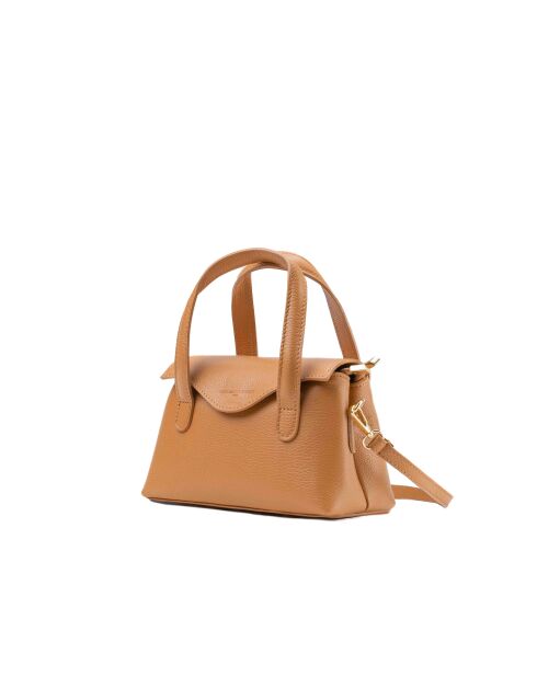 Sac à main en cuir Jacie camel - 21, 5x18x11cm