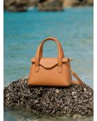 Sac à main en cuir Jacie camel - 21, 5x18x11cm