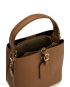 Sac à main en cuir Mara camel - 19x19x12cm