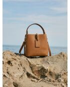 Sac à main en cuir Mara camel - 19x19x12cm