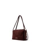 Sac à bandoulière en cuir Yrah bordeaux - 34x18x12cm