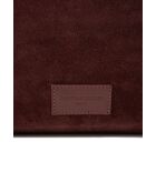 Sac à bandoulière en cuir Yrah bordeaux - 34x18x12cm