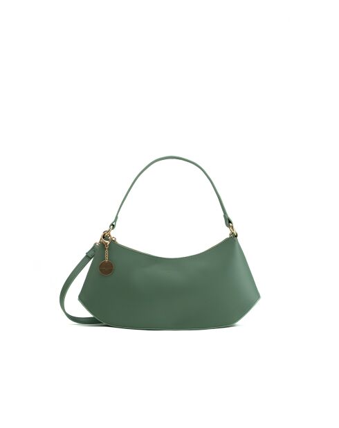 Sac porte épaule en cuir Rory vert menthe - 28x13,5x6cm