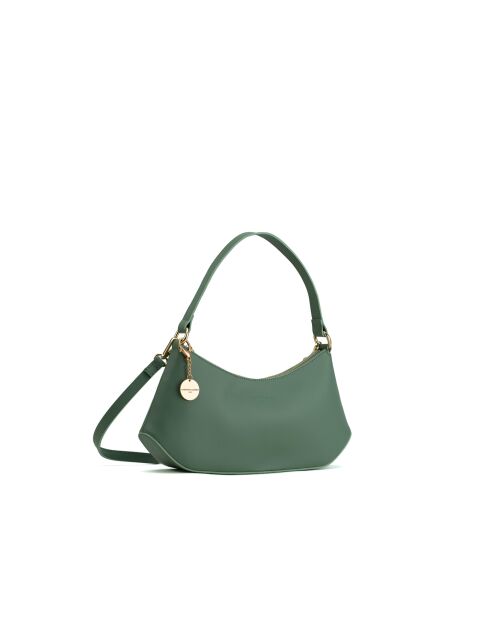 Sac porte épaule en cuir Rory vert menthe - 28x13,5x6cm