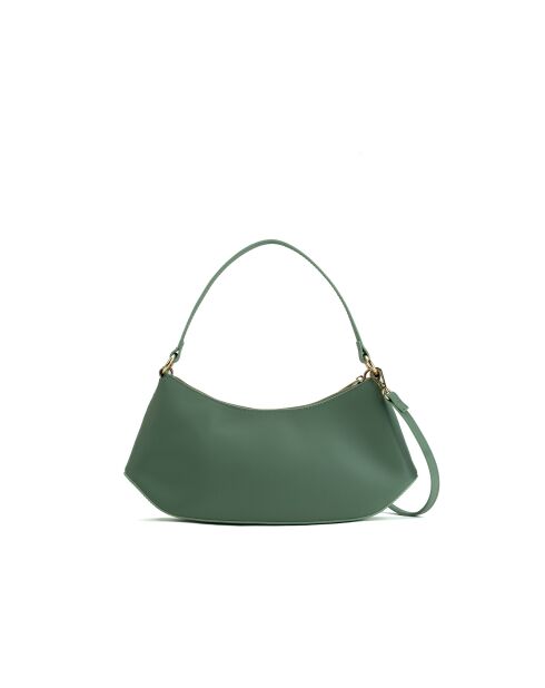 Sac porte épaule en cuir Rory vert menthe - 28x13,5x6cm