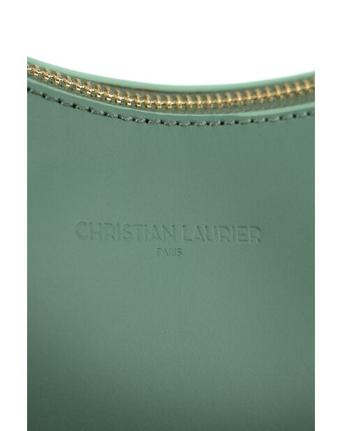 Sac porte épaule en cuir Rory vert menthe - 28x13,5x6cm