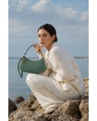 Sac porte épaule en cuir Rory vert menthe - 28x13,5x6cm
