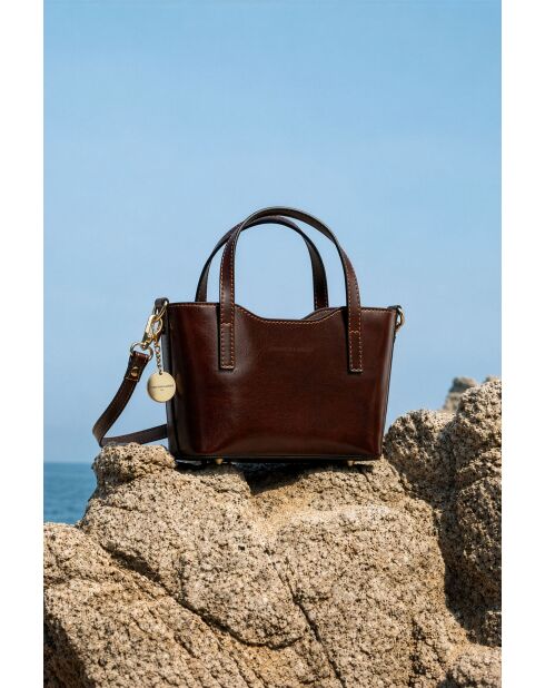 Sac à main en cuir Bailey moka - 25x14x9,5cm