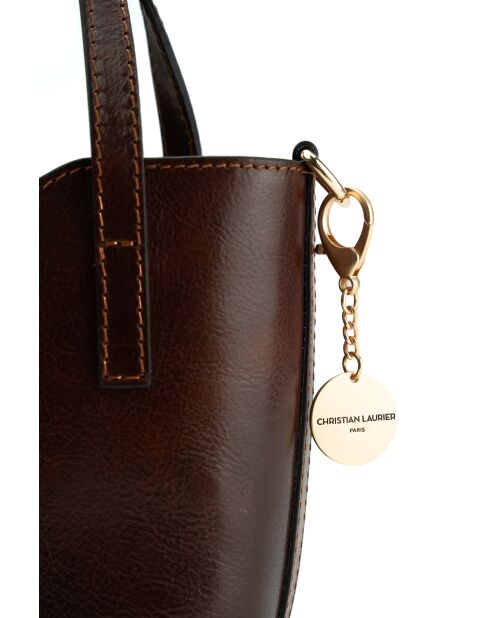 Sac à main en cuir Bailey moka - 25x14x9,5cm