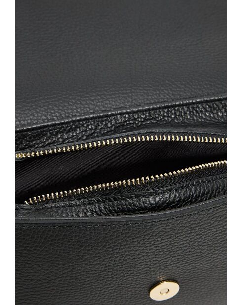 Schwarze Schultertasche Aria aus Leder - 25x16x7cm
