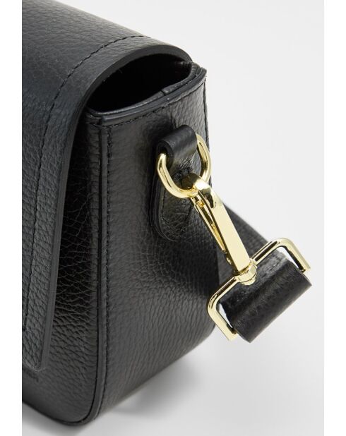 Schwarze Schultertasche Aria aus Leder - 25x16x7cm