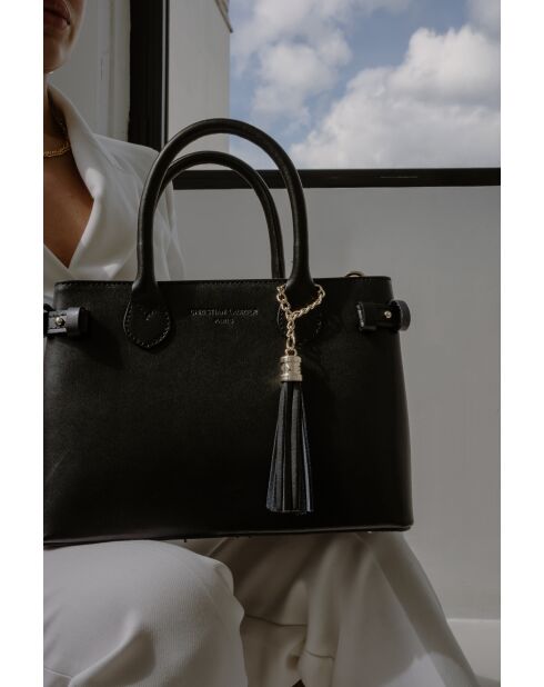 Sac à main en cuir Mini Anita noir - 30X19X13cm