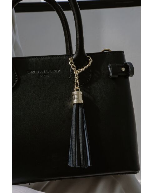 Sac à main en cuir Mini Anita noir - 30X19X13cm