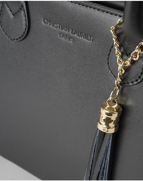 Sac à main en cuir Mini Anita noir - 30X19X13cm