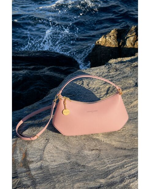 Borsa a tracolla Rory in pelle rosa - 28x13,5x6cm