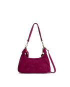 Sac porte épaule en cuir River fuchsia - 23x12x8cm